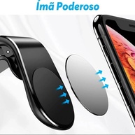 Suporte Magnético Premium para Celular Veicular - Fixação Segura na Saída de Ar (Black) - imagem 3