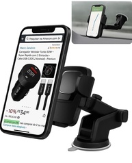 Suporte Veicular Ultra Forte 360°: Fixação Perfeita para Seu Celular (Uber, Waze, GPS) - imagem 1