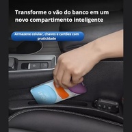 Kit 2 Suportes Preenchedores de Vão para Banco de Carro - EVA Preto Universal - imagem 4