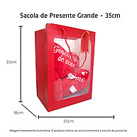 Sacola de Presente com Visor 35cm – Elegância para Surpreender - imagem 1
