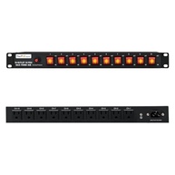 PDU Horizontal 1U ThePoEstore: 10 Tomadas, Proteção contra Surtos e LEDs Individuais para Rack - imagem 2