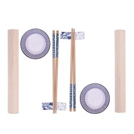 Sushi em Casa: Kit 8 Peças de Bambu Wolff Sakai - imagem 1
