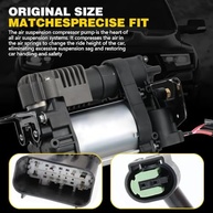 Bomba compressor de suspensão a ar com relé FIT Jeep Grand Cherokee 2011, 2012, 2013, 2014, 2015, 2016 / Ram 1500 2013, 2014, 2015, 2016 – Substitua OEM # 68232648AA 600640300A 68041 137AE 949-356 - imagem 5