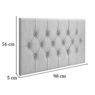 Cabeceira Capitonê para Cama de Solteiro 90cm - Estilo Moderno em Suede com Design Suspenso - imagem 4
