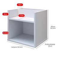 Conjunto Cabeceira Casal Queen 160cm com Mesa de Cabeceira Suspenso e Porta Celular Madri Rosa - imagem 4