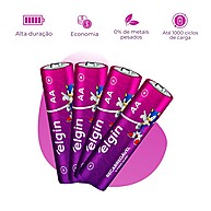 Pilhas Recarregáveis Elgin: AA, AAA e 9V com Economia e Sustentabilidade - imagem 2