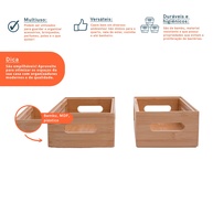 Kit 2 Caixas Organizadoras de Bambu e Palhinha Oikos: Organize com Estilo e Sustentabilidade - imagem 2