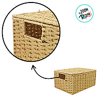 Cesta Wayana com Tampa de Fibra Natural – Decoração Sustentável - imagem 2