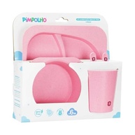 Pimpolho Kit Alimentação 5 Peças em Fibra de Trigo Rosa - Seguro, Sustentável e Divertido - imagem 2