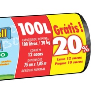Saco de Lixo Reciclado 100L: +Forte e Sustentável! - imagem 2