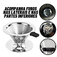 Filtro de Café Inox Reutilizável 103: Café Limpo e Sustentável - imagem 1