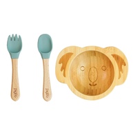 Kit Bowl de Bambu Coala com Talheres em Bambu e Silicone - Seguro e Sustentável para Bebês - imagem 1