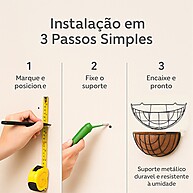 Vasos de Parede Meia Lua: Jardim Vertical Sustentável - imagem 1