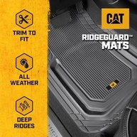 Tapetes de Borracha Cat TerrainGuard: Proteção Total 3 Peças para Carro, Caminhão, SUV e Van - imagem 3