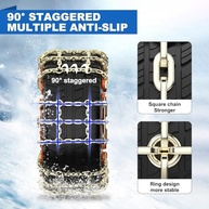 Correntes de Neve Universais 8 Pçs: Segurança Antiderrapante para Carros, SUVs e Caminhonetes - imagem 5