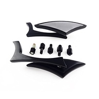 2x Espelhos Retrovisores Lâmina Alumínio Preto para Moto Cruiser, Chopper e Street - Suzuki B-King - imagem 5