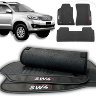 Jogo de Tapetes Emborrachados Premium para Hilux SW4 (2005-2015) - 3 Peças - imagem 1
