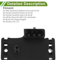 Sensor MAP de Pressão Coletor GMC Syclone/Typhoon 4.3L Turbo 91-93 - OE 16254539 - imagem 5