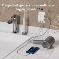 Tomada Benjamim Adaptador T Articulado com USB Bivolt: Conectividade e Praticidade! - imagem 5