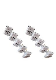 Kit 10 Adaptadores Tomada T Universal Benjamim Branco: Conectividade Sem Limites! - imagem 1