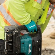 Makita Luvas unissex FitknitÂ T 04123 FitKnit Cut Nível 1 revestidas de nitrilo Grande X Grande, azul-petróleo/preto, grande, GG EUA - imagem 3
