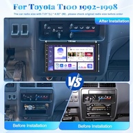 AMEROBO Central Multimídia 7" QLED para Toyota T100 (92-98): Carplay, Android Auto, GPS e Bluetooth - imagem 3