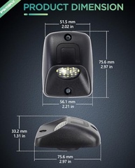Luzes LED Placa Toyota Tacoma T100 1992-2004 - Branco/Azul U-Shape - imagem 4