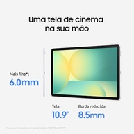 Tablet Samsung Galaxy Tab S10 FE, Prata, 128GB, 8GB RAM, Tela Imersiva de 10.9" 90Hz, Camera Traseira de 13MP, Câmera Frontal de 12MP Ultra Wide, Wifi 6, IP68, Android 15 - imagem 3