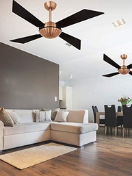 Ventilador de Teto Cobre 4 Pás Volare Tech Office Tabaco 127V | Moderno, Silencioso e Econômico - imagem 3