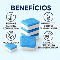 Kit com 10 Tabletes de Limpeza para Máquina de Lavar – Limpador Efervescente Potente Contra Manchas, Resíduos e Mau Odor - imagem 4