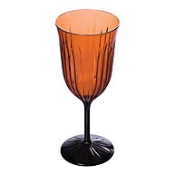 Taça de Vinho Lapidada 370ml: Elegância em Caramelo - imagem 1