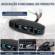 Odômetro Digital LCD Universal para Motocicleta: Velocímetro, Hodômetro e Tacômetro Completo - imagem 5
