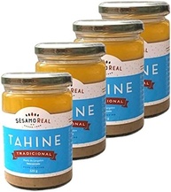 Tahine Pasta de Gergelim Vegano Sésamo Real 320g 4 Potes - imagem 1