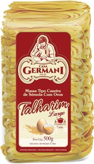 Macarrão Talharim Largo Com Ovos Casa Germani 500G, Germani Alimentos, Massa Talharim De Sêmola Com Ovos Pasta Tagliatelle Larghe All Uovo, Vermelho, Um Ninho Delicioso De Sabor, Receita Caseira Desde - imagem 1