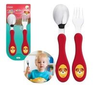 Kit Talher Infantil com Personagem Cachorro - Garfo e Colher Coloridos para Crianças Acima de 3 Anos - imagem 2