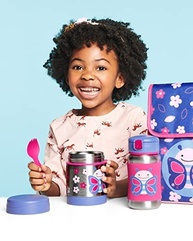 Pote Térmico Skip Hop Zoo Borboleta Azul/Rosa - 325ml com Talher Embutido - imagem 3