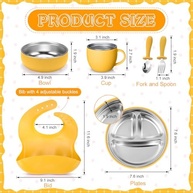 Conjunto Infantil de Pratos e Talheres em Aço Inox 304 com Sucção e Silicone Removível - Seguro e Prático - imagem 4