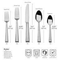 Conjunto de Talheres Mikasa Kyler 65 Peças - Aço Inox 18/10 para 12 Pessoas - imagem 4