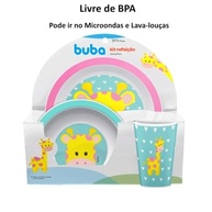 Kit Papinha Girafinha Buba - Prato, Talheres, Copo e Babador Infantil - imagem 5