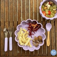 Kit Prato de Silicone com Ventosa e Talheres Cute Lilás - Seguro e Divertido para Crianças - imagem 5