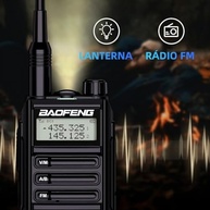 Walkie Talkie UV-16 Longo Alcance: Comunicação Confiável com Fone, Lanterna e Rádio FM - imagem 4