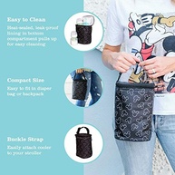 J.L. Childress Disney Baby Por Tall Twocool Cooler - Bolsa Térmica para Leite Materno Mickey Preto - imagem 4