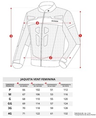 JAQUETA FEMININA MOTOQUEIRA MOTOCICLISTA MOTO VENTILADA SHIVER TAM M - imagem 3
