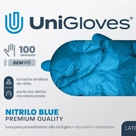 Luva Nitrílica Unigloves Blue Premium: Proteção e Conforto para Procedimentos - Tamanho P (100 Unidades) - imagem 4