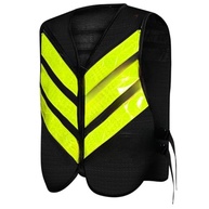 Colete Refletivo de Alta Visibilidade para Motoqueiros e Atividades Noturnas - Preto (Tamanho G) - imagem 2
