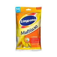 Luvas Multiuso Limppano Tamanho M - Látex com Textura Antiderrapante 3D - imagem 1