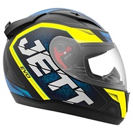 Capacete Fechado Pro Tork Jett Evo Line Fosco Azul/Amarelo - Tamanho 56: Segurança e Estilo para Sua Pilotagem - imagem 5