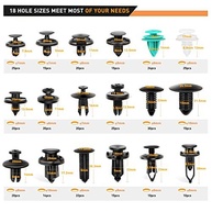 Kit Completo de Rebites e Clipes GOOACC: 18 Tamanhos Essenciais para Para-choques e Acabamentos Automotivos - imagem 3