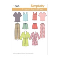Simplicity 1563 - Padrões de Costura para Pijamas Masculinos e Femininos, Tamanhos PP ao GG - imagem 1