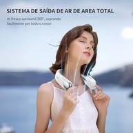 Ventilador de Pescoço Recarregável com 5 Velocidades - Silencioso e Confortável para Todos os Tamanhos - imagem 2